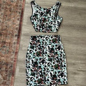 Wow couture flower pattern two piece set